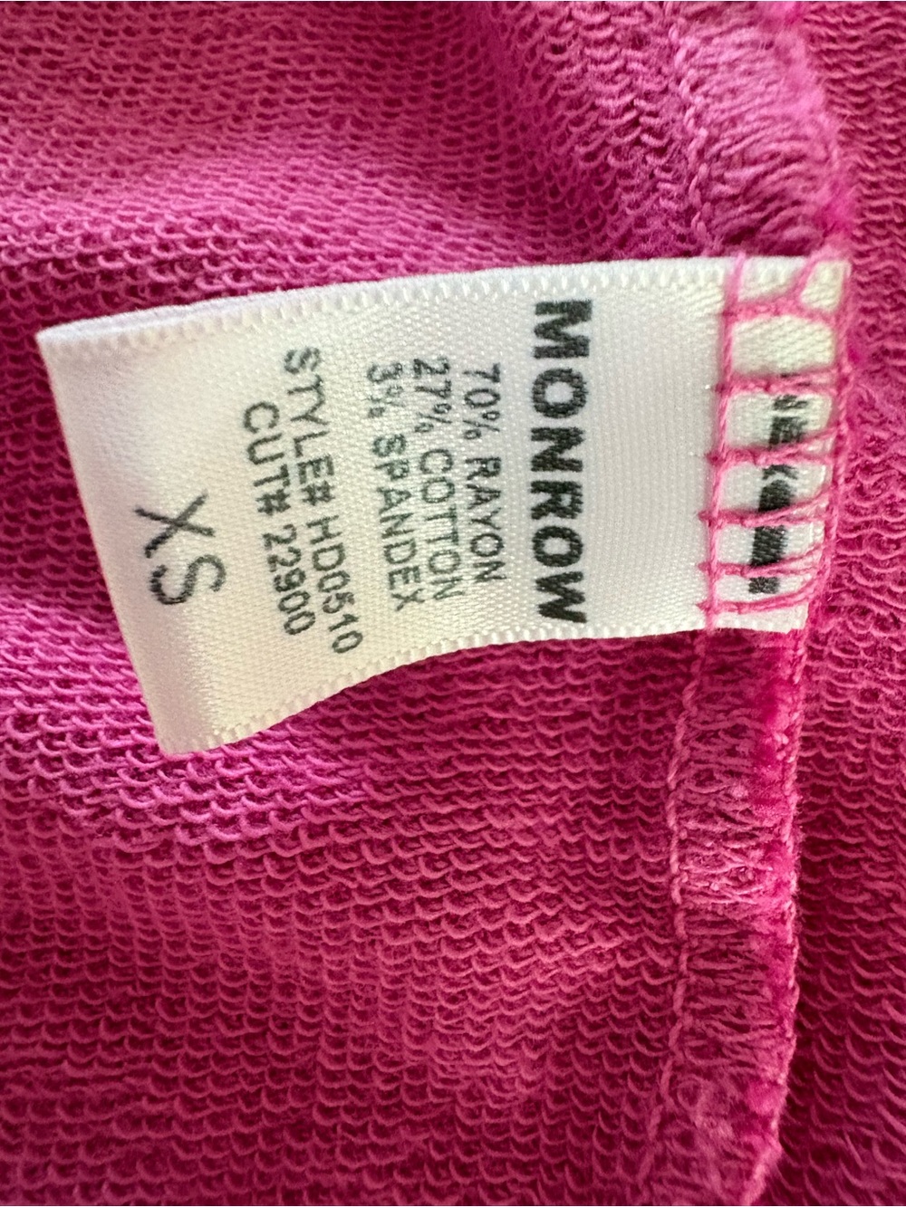Monrow Hot Pink Ruched High-Low Skirt Dress - Picture 5 of 6